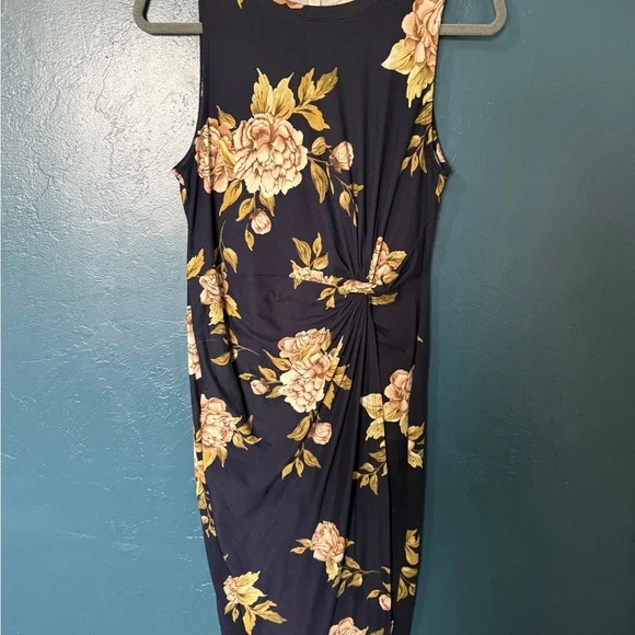 Stitch Fix Nine Britton Abigail Brushed Knit Fitted Halter Midi Dress. - Picture 2 of 5